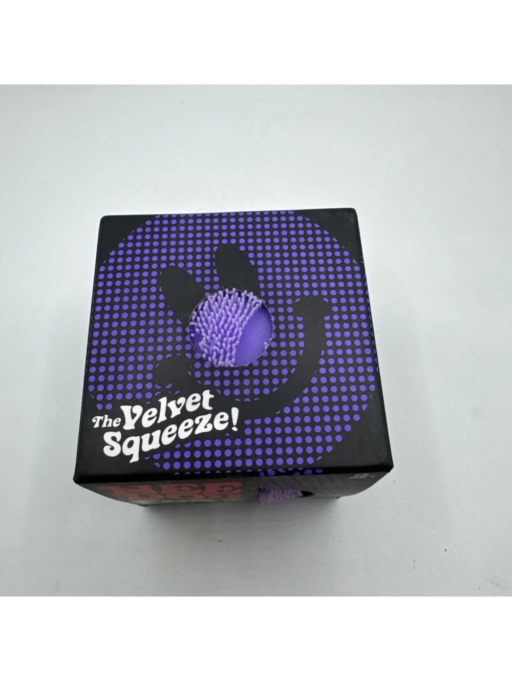 Schylling NeeDoh Fuzz Ball Flower Power Purple Velvet Squeeze Fidget Toy NEW